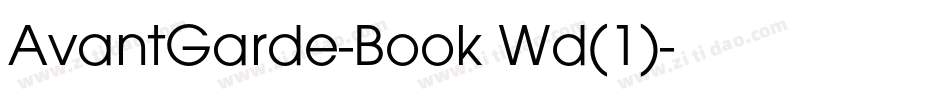 AvantGarde-Book Wd(1)字体转换